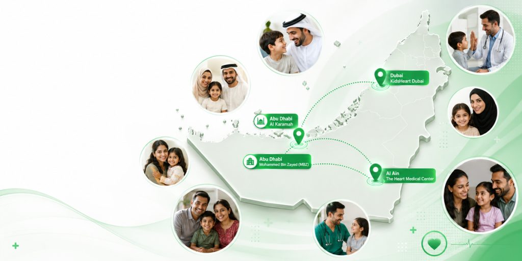 خدمات أمراض القلب للبالغين كيدز هارت دبي أبوظبي العين