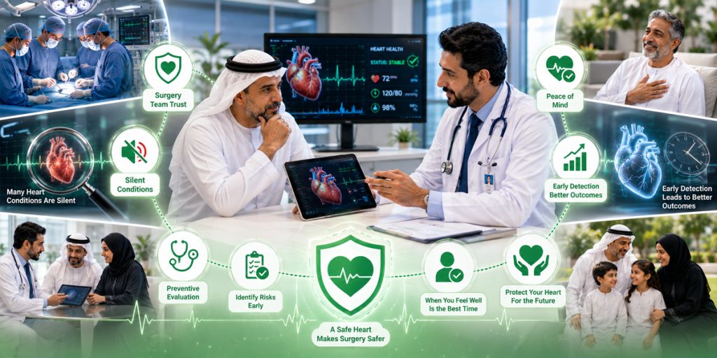 فريق الجراحة يحتاج إلى التأكد من سلامة قلبك — وأنت أيضًا أمراض القلب للبالغين كيدزهارت دبي أبوظبي العين