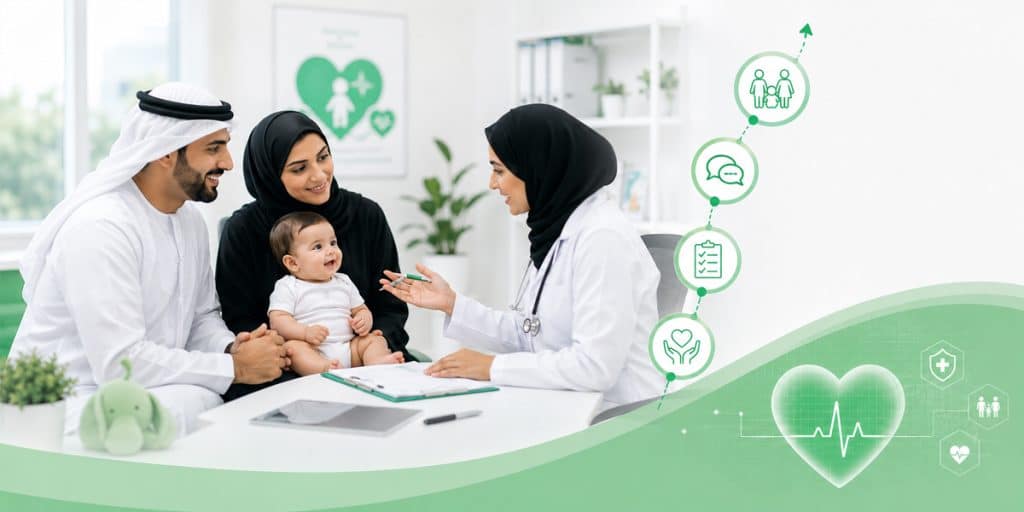 Two Parents Are Always Welcome General Pediatrics KidsHeart Dubai Abu Dhabi Al Ain