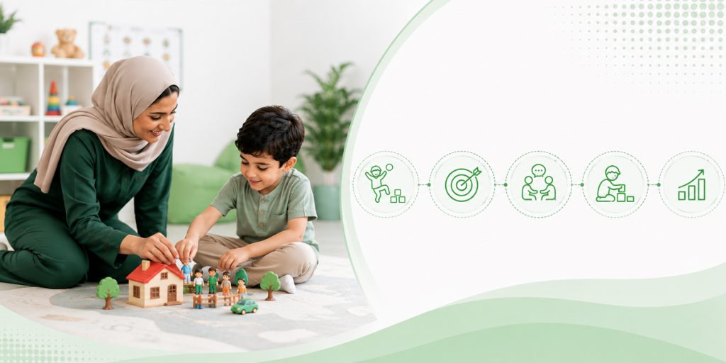 A Child Who Refuses Table-Based Therapy Often Thrives With This Approach ABA Therapy KidsHeart Abu Dhabi Al Ain