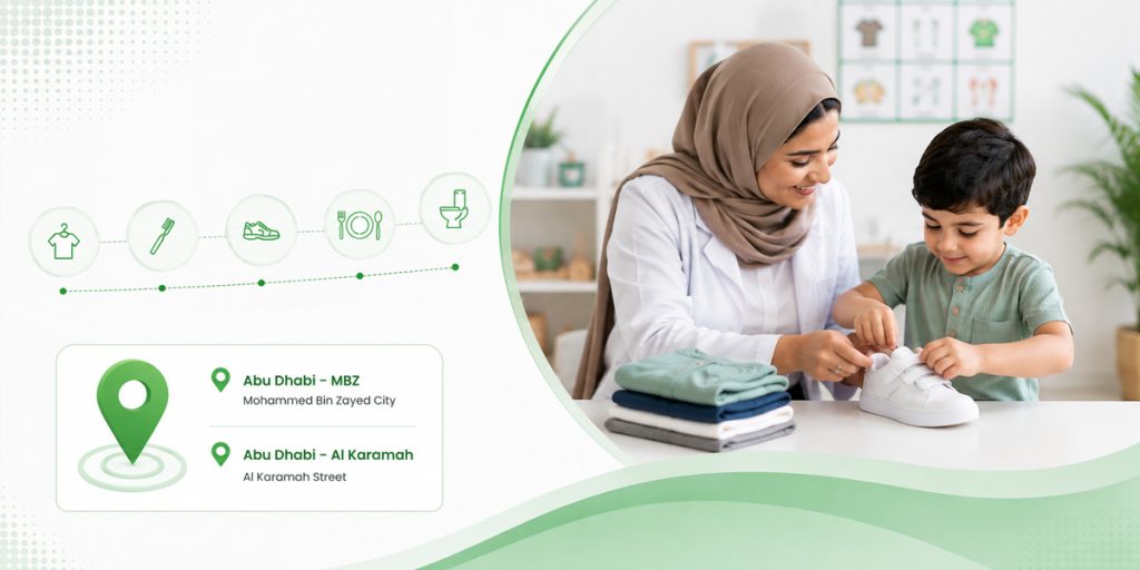 Daily Living Skills Training in Abu Dhabi ABA Therapy KidsHeart Abu Dhabi Al Ain