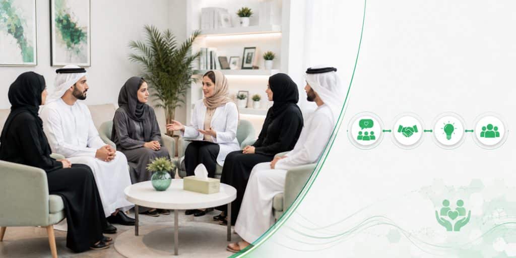 Group Support Sessions for Shared Experience Child & Adolescent Psychiatry KidsHeart Dubai Abu Dhabi Al Ain