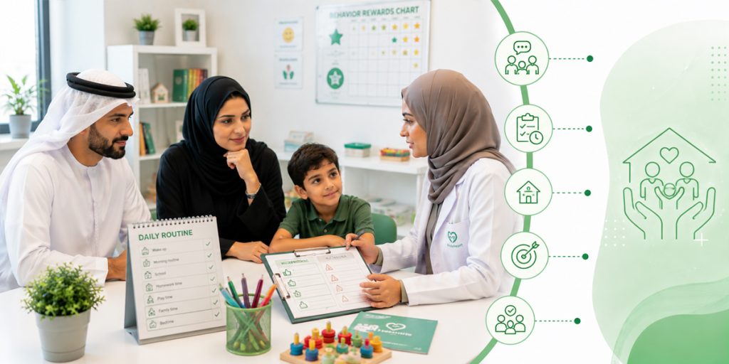 Parent Coaching Produces Lasting Change at Home Child & Adolescent Psychiatry KidsHeart Dubai Abu Dhabi Al Ain