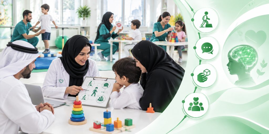 Four Therapies, One Coordinated Plan Pediatric Neurodevelopment Al Ain Abu Dhabi